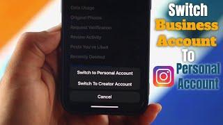 How To- Switch Back To Instagram Personal Account From Business Account!