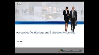 Microsoft Dynamics AX: Accounting distributions and Subledger accounting