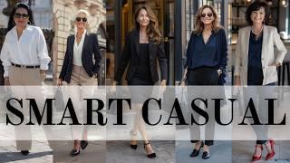 Elegant Casual Business Outfits for Women Over 50 | How to Dress Smart Casual