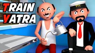 TRAIN YATRA | Funny Comedy Video | Desi Comedy | Cartoon | Cartoon Comedy | The Animo Fun