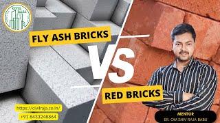Which Brick is Better for Construction || Fly ash Bricks vs Clay Bricks 2022