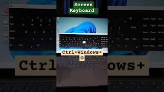 how to open on screen keyboard in windows with shortcut key?  #computer #shortcuts #screenkeyboard