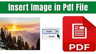 How to Insert Image in Pdf File (Insert Photo in pdf)