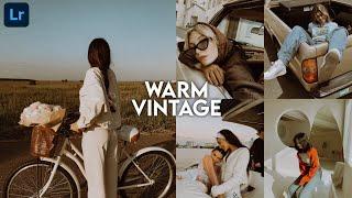 How To Edit Warm Vintage Preset | Free Lightroom Mobile Presets DNG | Lightroom Editing Tutorial |