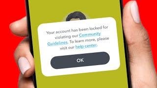 Fix Your Account Has Been Locked For Violeting Our Community Guidelines On Snapchat 2024 / iOS 17