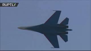 Russian Knights Su-35S solo demonstration at MAKS 2021