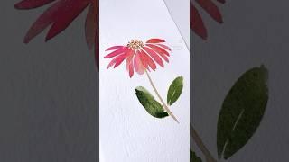 Watercolor loose daisy painting #watercolorpainting #watercolorart #floralpainting