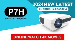 【Shopee MY】2024 Smart LCD Projector Android 12.0 System Native 1080P Resolution for Classroom P7H