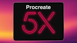 PROCREATE 5X Hands-On Review of all the NEW Features!