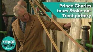 Prince Charles tours Stoke pottery