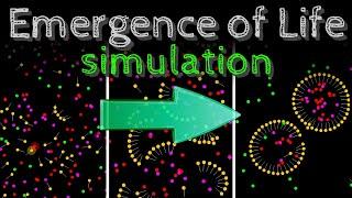 Emergence of life: simulation in a particle system, short trailer. Passe-science