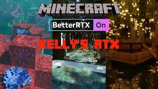 Kelly's RTX v3.4 texture pack and the BetterRTX shader mod - for Minecraft Bedrock 1.19.83