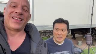 Vin Diesel, along with Justin Lin, reports on the first week of filming for "Fast and Furious X.