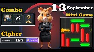 13 September Daily Combo, Daily Cipher and Mini Game PUZZLE Hamster Kombat