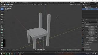 BASIC - Modeling Meja dan kursi - Blender 2.9