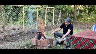 Topladığım Odunlardan”Bahçe Çiti Yapıyorum. I'm Making a Garden Fence from the Wood I Collect