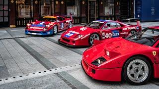 3x Ferrari F40 Early Morning Run in London!! LM, GT + Road Car