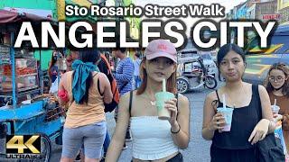 Street Walk in Sto Rosario ANGELES CITY Pampanga Philippines [4K]