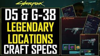 Cyberpunk 2077 Legendary Weapon Crafting Spec locations for D5 COPPERHEAD & G-38 DIAN