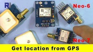 Extract GPS location in Arduino with  Ublox Neo-6 and Neo 7m GPS modules