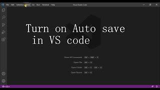 Turn on Auto save in VS code | Run your code without pressing Ctrl+S | Simple