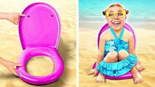 Best SUMMER 2023 GADGETS! ️ Last Summer Day VACATION HACKS from RICH vs BROKE by Double Jam