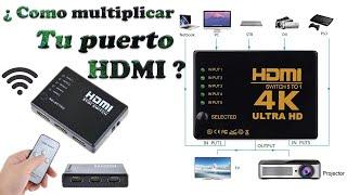 Como conectar varios dispositivos a un puerto HDMI de tu TV o Pantalla. Switch HDMI 5 x 1