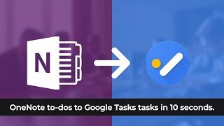 OneNote to Google Tasks Integration - To-dos
