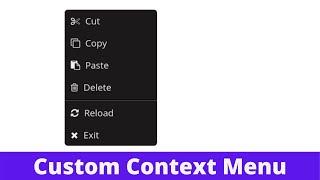 Create Custom Right Click / Context Menu using HTML, CSS & JavaScript