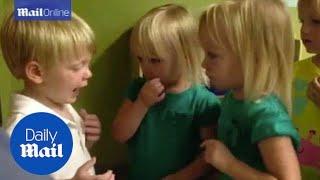 You poked my heart! Adorable boy's reaction during argument - Daily Mail