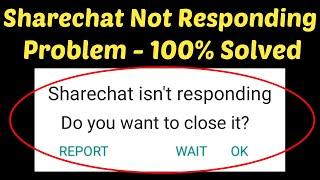 How To Fix Sharechat isn't Responding Error Android Fix Sharechat Not Open Problem Android