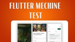Flutter Mechine Test Almost Completed ,Flutter App for an ayurvedic treatment booking application