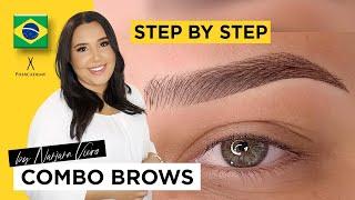Combo Brows training - Step by Step | Microblading & Powder Brows | Combination Brows by PhiAcademy