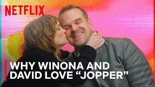 Winona Ryder and David Harbour on Joyce and Hopper's Relationship | Stranger Things | Netflix