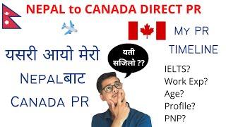 Canada PR Timeline from Nepal | My Canada PR Profile | Nepal to Canada PR Process