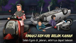 Azab Emak2 Egois Raja Jalanan #HORORMISTERI | Kartun Hantu , Animasi Horror