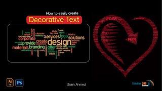 How to easily create decorative text | word cloud | text layout style