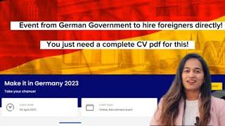 German Govt is hiring Foreigners | You just need CV to Register!| How to apply for a job in germany