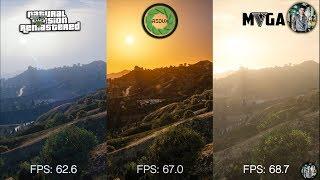 GTA 5 NVR VS REDUX 1.6 VS MVGA 2.65 Graphics & Benchmark Comparison (Which one is the fps KILLER ?)