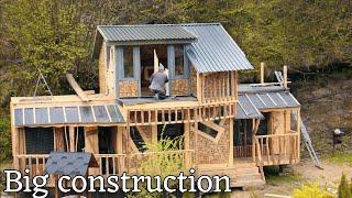 A big project in one video. Do-it-yourself house from start to finish