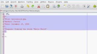 Learning the Basic's of PHP Programming - Tutorial 1