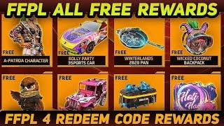 Free Fire FFPL Free Rewards | FFPL Week 1 Rewards | FFPL 4 Redeem Code Rewards | Free Fire FFPL