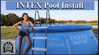 INTEX Easy Set Pool Install - 15ft wide by 4ft deep