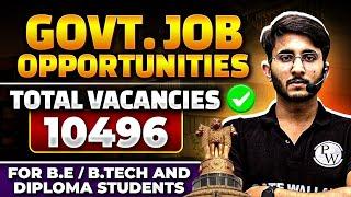 Government Job Vacancies in 2024 | for B.E / BTech and Diploma Students