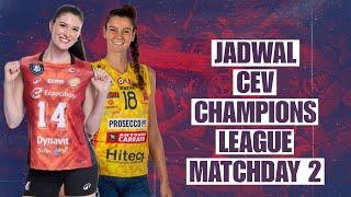 JADWAL CEV CHAMPIONS LEAGUE MATCHDAY 2 ‼️