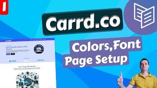 Create One Page Website on Carrd: Colors Font and Page Setup