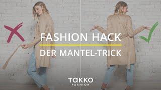 Fashion Hack: Der Mantel-Trick | Schnell und einfach im Herbst/ Winter nachmachen