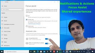 Advance system setting part 2|shared exprience|focus assit|Notifcations and actions - 14