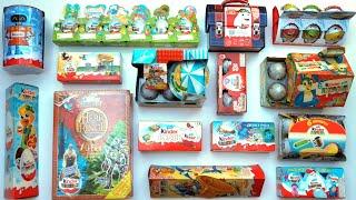 Unpacking the time capsule 1998 - 2017 | Kinder Surprise Eggs of 15 packages - 60 eggs | KSE