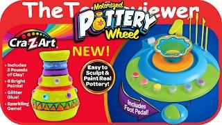 NEW Cra-Z-Art Motorized Pottery Wheel Foot Pedal Clay Paint Unboxing Toy Review by TheToyReviewer